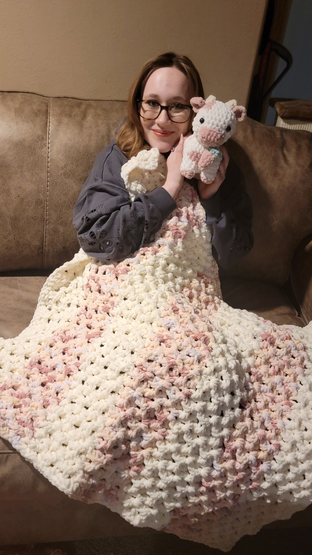 Homemade Baby Blanket & Strawberry Cow