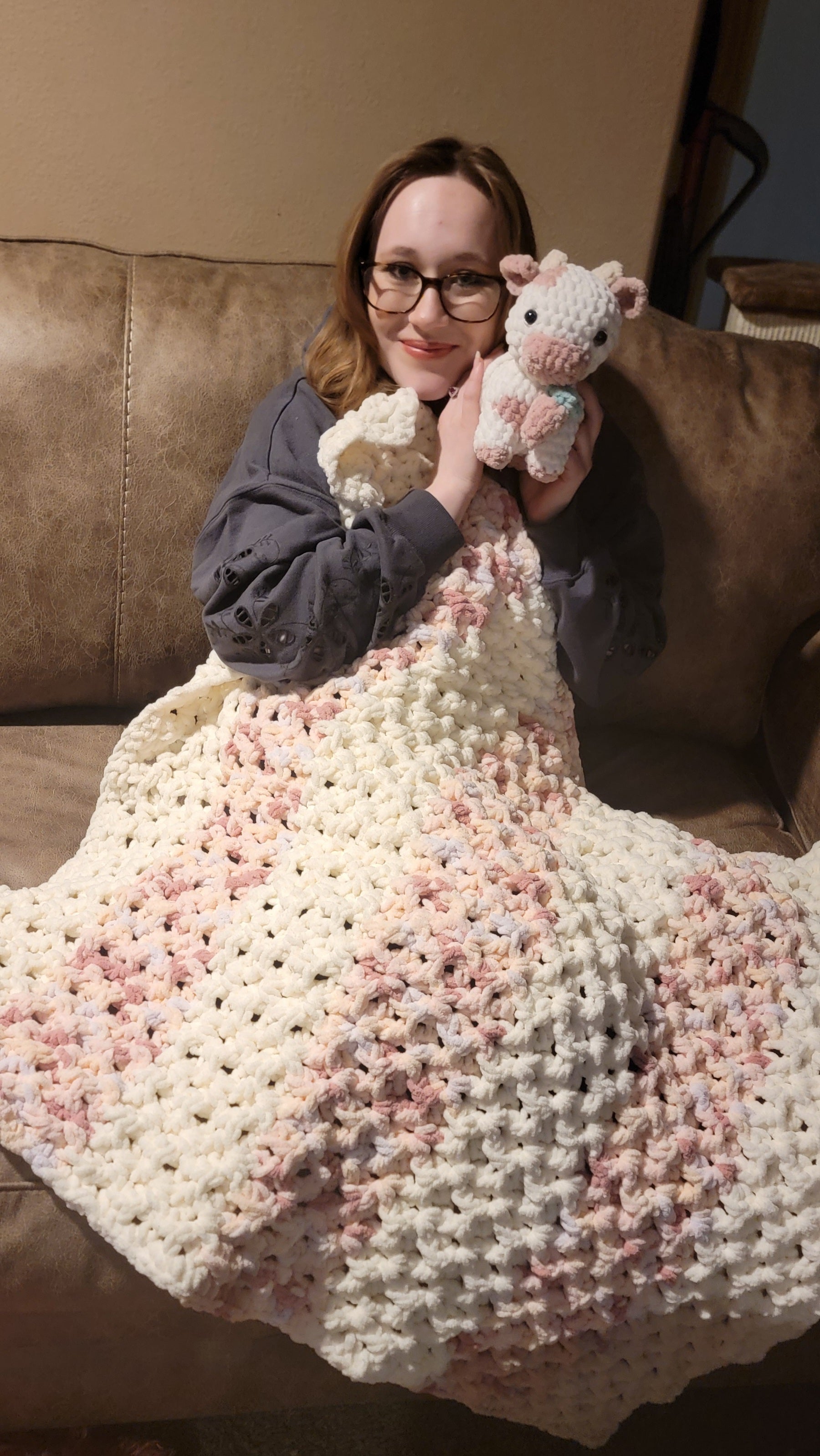 Homemade Baby Blanket & Strawberry Cow