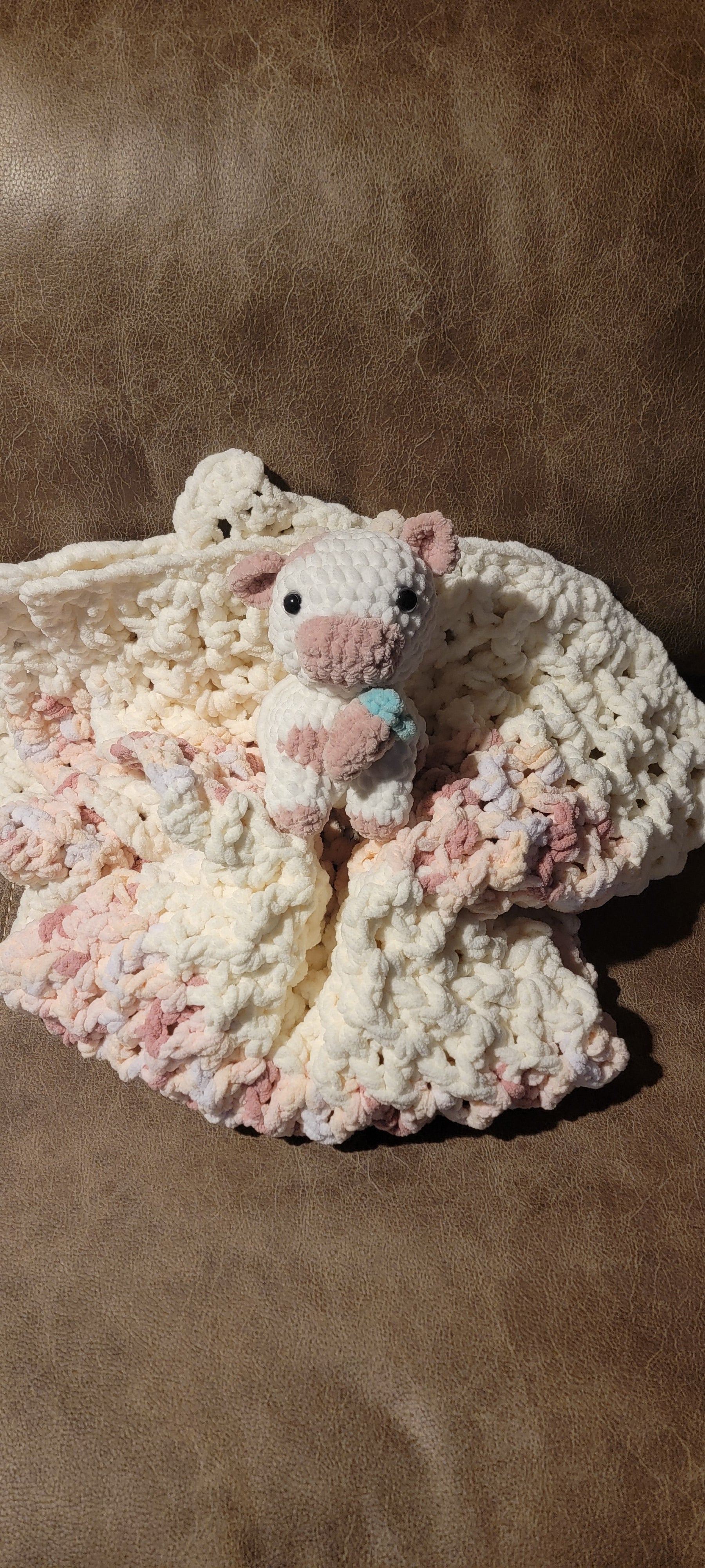 Homemade Baby Blanket & Strawberry Cow