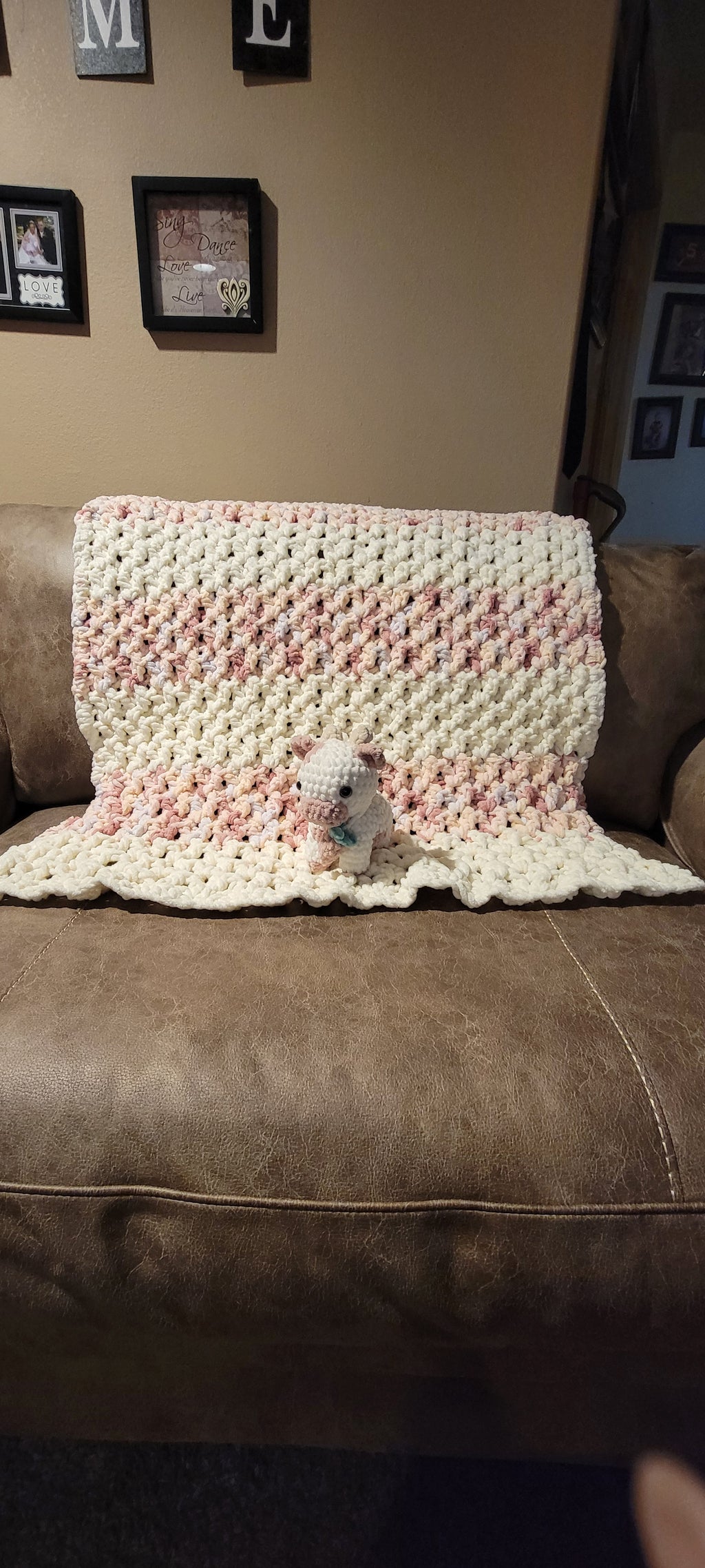 Homemade Baby Blanket & Strawberry Cow